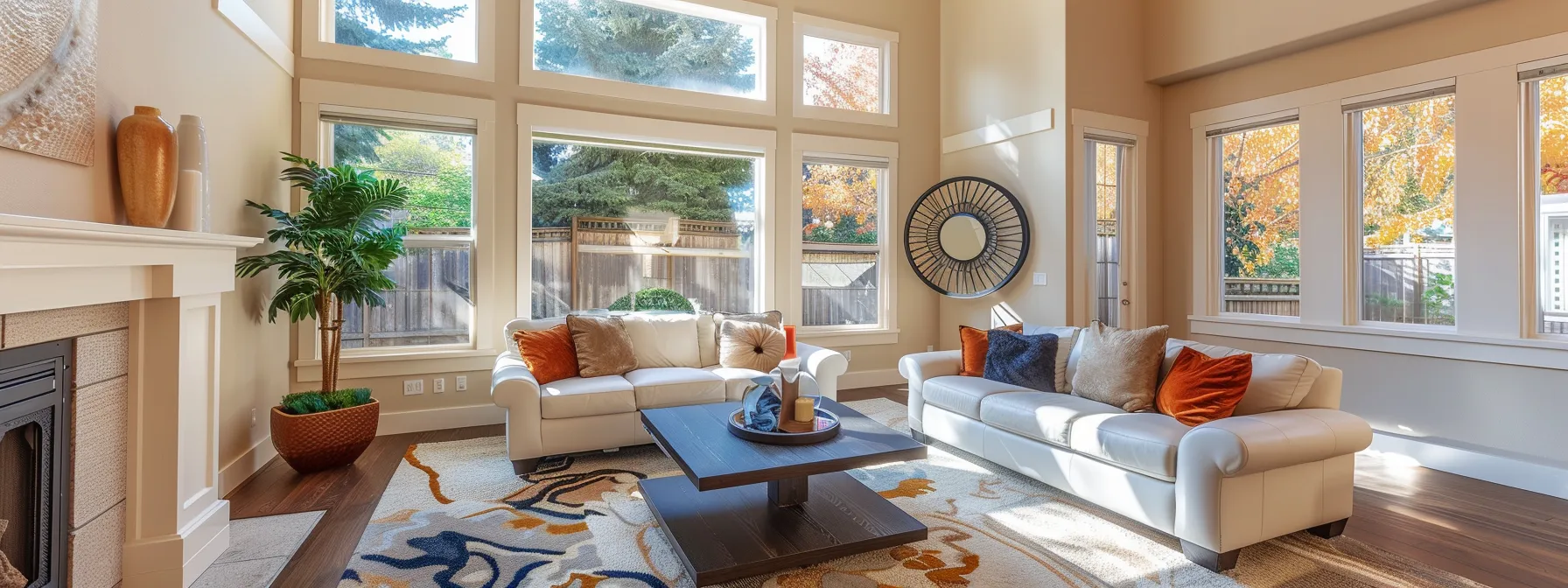 a bright, inviting living room filled with natural light showcases a well-organized home buying checklist prominently displayed on a stylish table, symbolizing confidence and preparedness in the home buying journey.